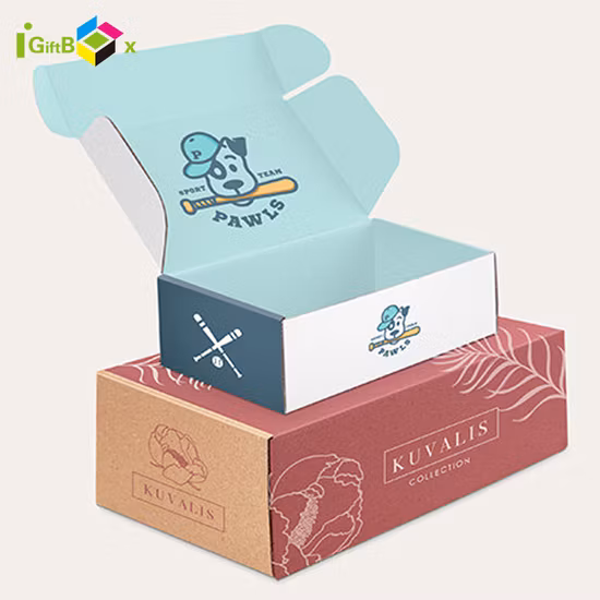 Cartón rígido de lujo personalizado Embalaje de color Embalaje Envío Cajas de almacenamiento de correo personalizado Cajas de cartón Caja de regalo de papel para tela / zapatos / cosméticos / cuidado de la piel / pastel