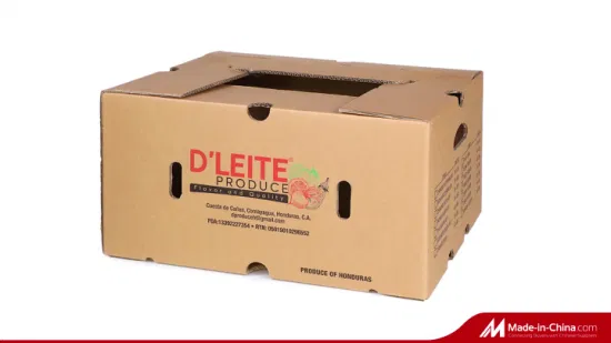 Papel de cartón corrugado impreso personalizado Piña Tomate Pepino Cebolla Durian Brócoli Durian Verduras frescas Embalaje de frutas Embalaje Caja de cartón de envío