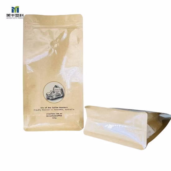 Bolsa de papel Kraft biodegradable con ventana permanente para especias/ensaladas/salsas/dulces/café/bolsas de embalaje de plástico/bolsa con cremallera para almacenamiento de alimentos para embalaje Zip Lock de grado BPA